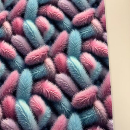 Kilpinis, skaitmeninės spaudos trikotažas Spalvoti Pukuotukai