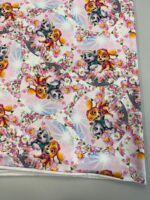 Kilpinis, skaitmeninės spaudos trikotažas Sky gėlių pievoje