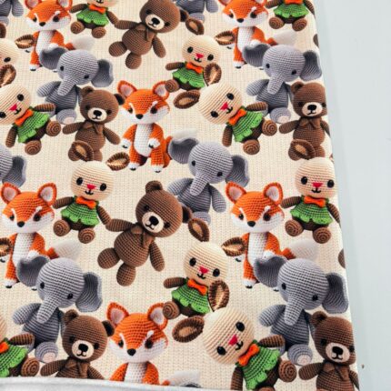 Kilpinis, skaitmeninės spaudos trikotažas Megzti žaisliukai