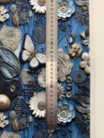 Kilpinis, skaitmeninės spaudos trikotažas Džinso gėlės