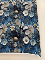 Kilpinis, skaitmeninės spaudos trikotažas Džinso gėlės