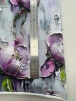 Jersio trikotažas su skaitmenine spauda Magnolijos