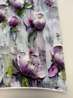 Jersio trikotažas su skaitmenine spauda Magnolijos