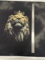 Kilpinio, skaitmeninės spaudos trikotažo panelė 60x70cm Liūtas