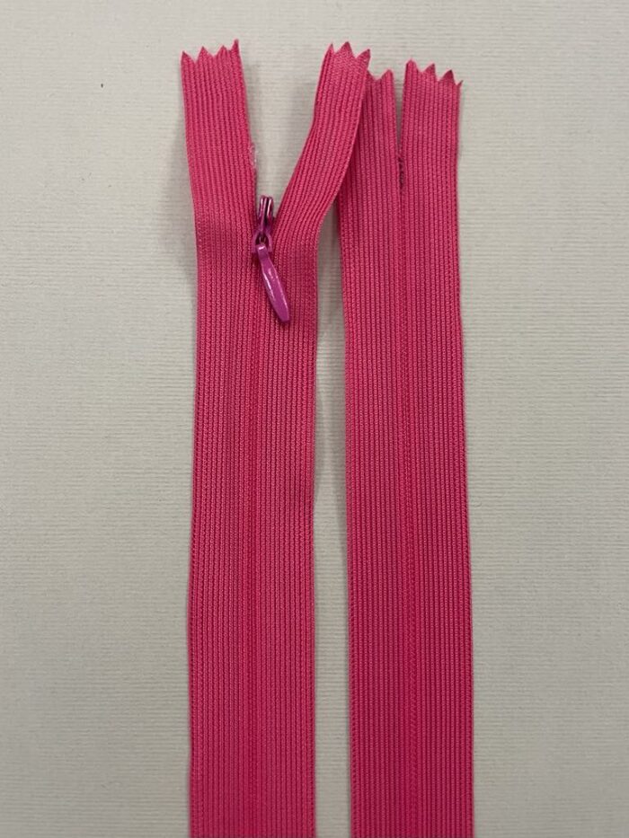 Paslėptas užtrauktukas "Ryškiai rožinis", 50 cm