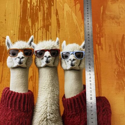 Kilpinio, skaitmeninės spaudos trikotažo panelė 60x70cm Trys Lamos