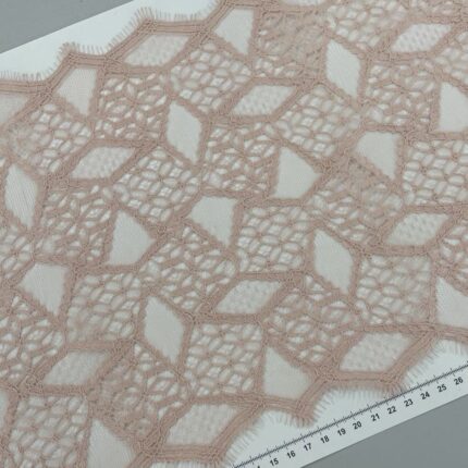 Elastinis nėrinys Šviesi pelenų rožė GIP-49