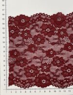 Elastinis nėrinys Bordo GIP-40 — siuvimo juostelė | Trys Pelėdos