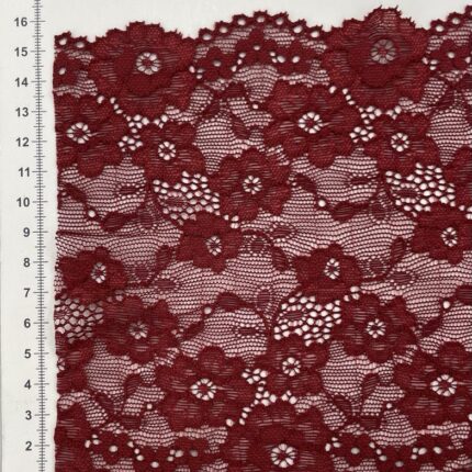 Elastinis nėrinys Bordo GIP-40 — siuvimo juostelė | Trys Pelėdos