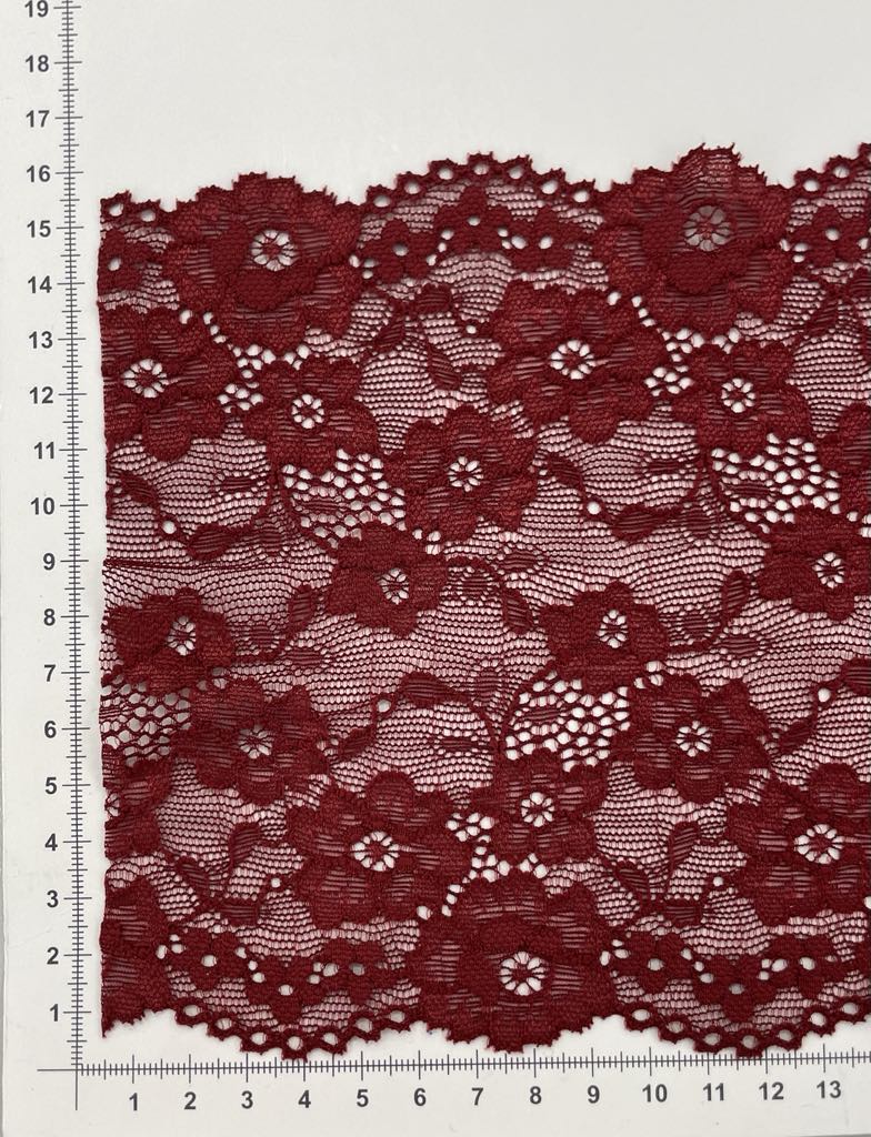 Elastinis nėrinys Bordo GIP-40 Elastinis nėrinys Bordo GIP-40 — siuvimo juostelė | Trys Pelėdos