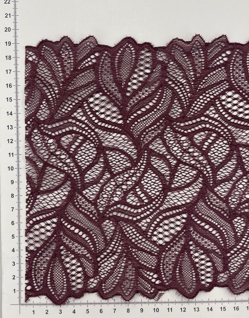 Elastinis nėrinys Bordo GIP-43 Elastinis nėrinys Bordo GIP-43 — siuvimo juostelė | Trys Pelėdos