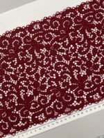 Elastinis nėrinys Raudonas GIP-41 (2 nuotr.) — siuvimo juostelė | Trys Pelėdos