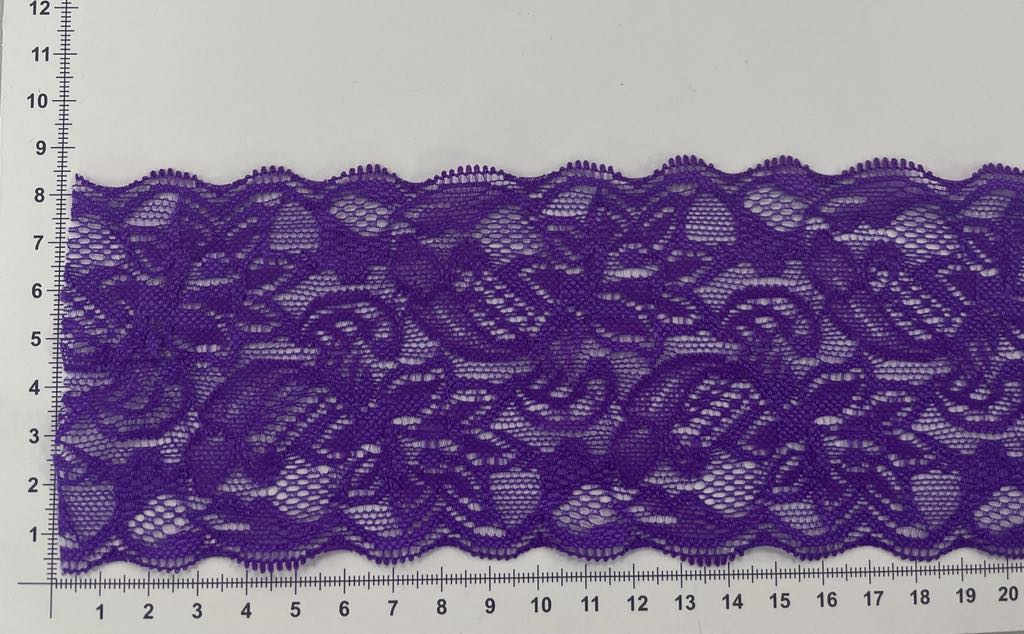 Elastinis nėrinys Violetinė EN-11 Elastinis nėrinys Violetinė EN-11 — siuvimo juostelė | Trys Pelėdos