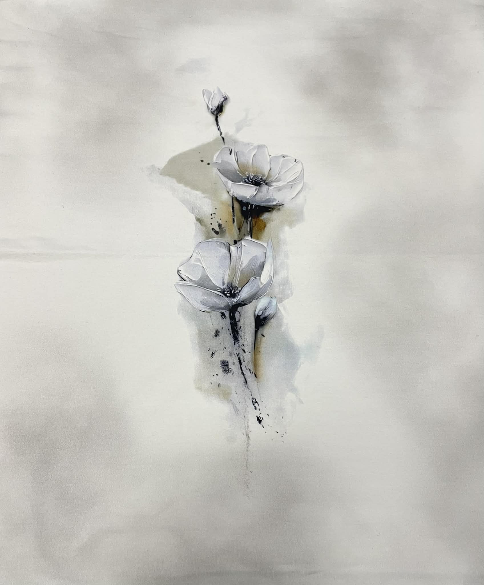 Kilpinio, skaitmeninės spaudos trikotažo panelė 60x70cm Tapyti žiedai Kilpinio, skaitmeninės spaudos trikotažo panelė 60x70cm Tapyti žiedai — trikotažas | Trys Pelėdos