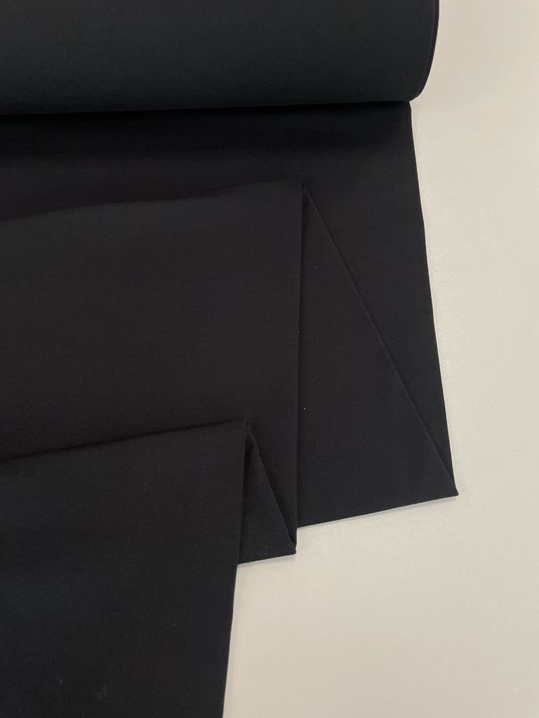 Kilpinis trikotažas Juodas, 270 g/m2 — trikotažas | Trys Pelėdos