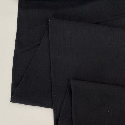 Medvilninis double gauze muslinas Juodas