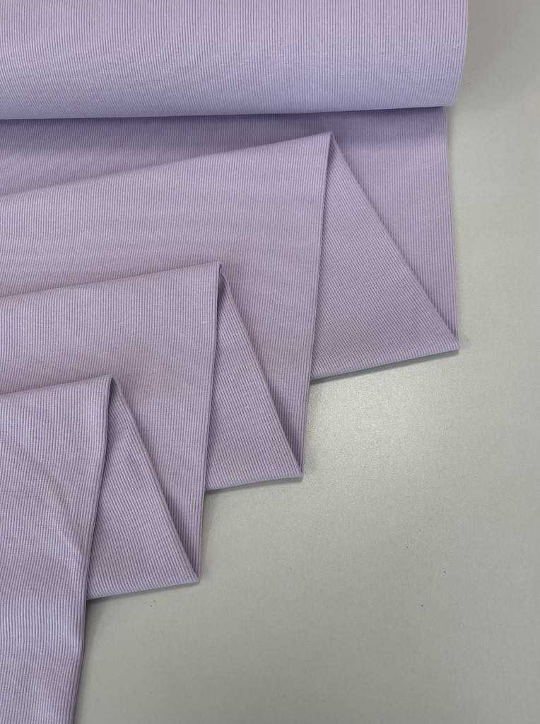Vidutinis rib trikotažas PASTEL LILAC Vidutinis rib trikotažas PASTEL LILAC — trikotažas | Trys Pelėdos