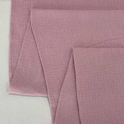 Medvilninis double gauze muslinas Pelenų rožė