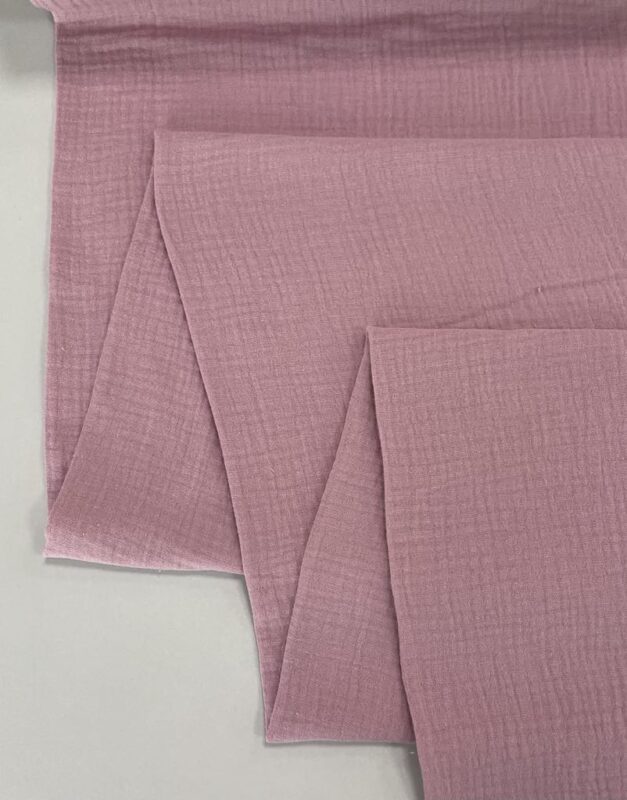 Medvilninis double gauze muslinas Pelenų rožė