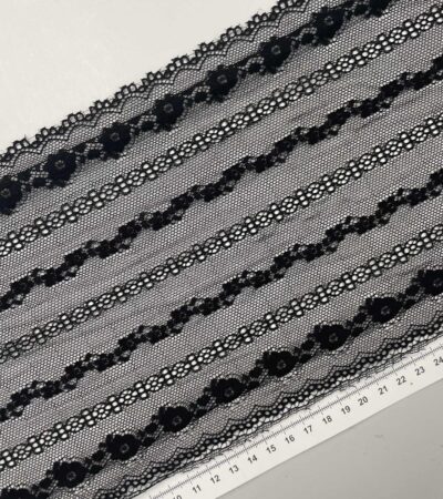 Elastinis nėrinys Juodas GIP-102