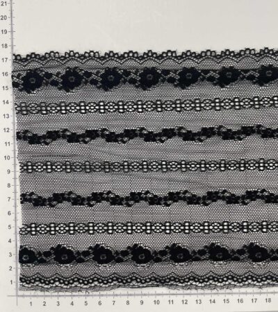 Elastinis nėrinys Juodas GIP-102
