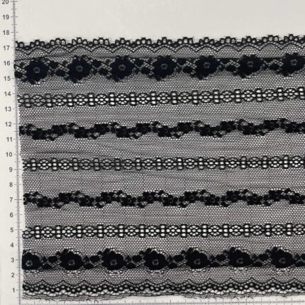 Elastinis nėrinys Juodas GIP-102