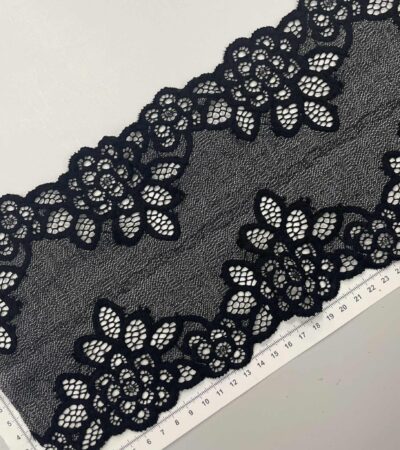 Elastinis nėrinys Juodas GIP-80