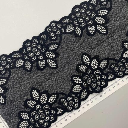 Elastinis nėrinys Juodas GIP-80