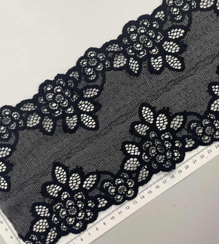 Elastinis nėrinys Juodas GIP-80