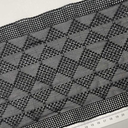 Elastinis nėrinys Juoda GIP-103