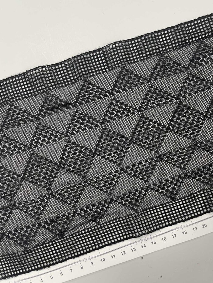 Elastinis nėrinys Juoda GIP-103