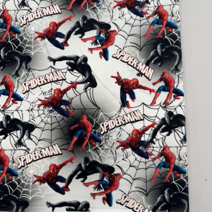 Kilpinis, skaitmeninės spaudos trikotažas Spiderman pilkas fonas