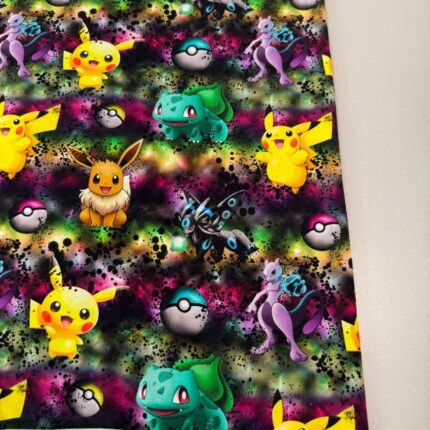 Jersio trikotažas su skaitmenine spauda Pokemonai