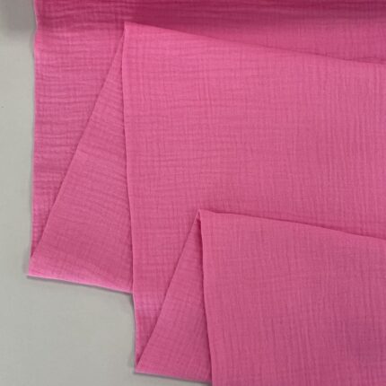 Medvilninis double gauze muslinas Vidutinė rožinė