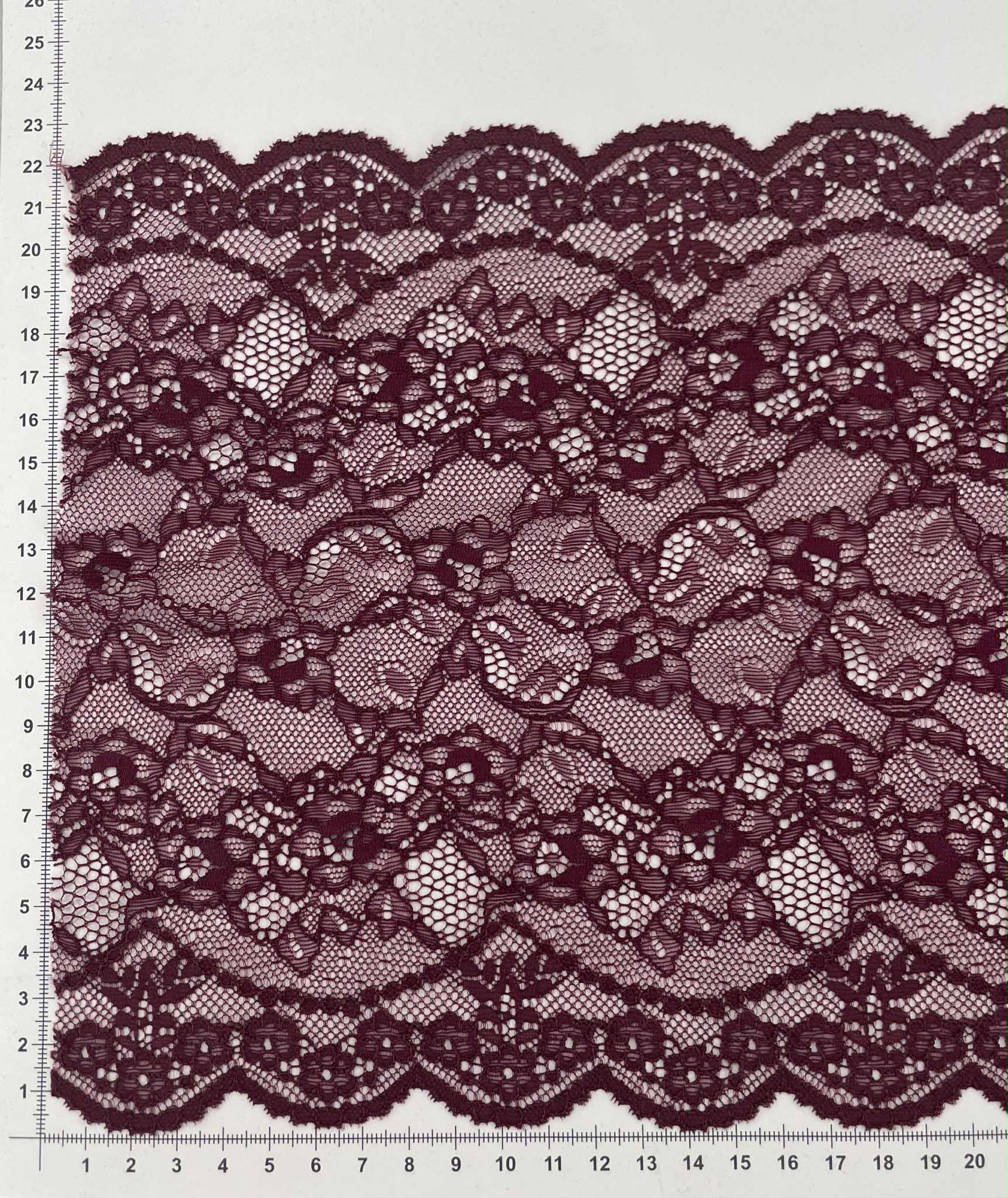 Elastinis nėrinys Bordo GIP-92 Elastinis nėrinys Bordo GIP-92 — siuvimo juostelė | Trys Pelėdos