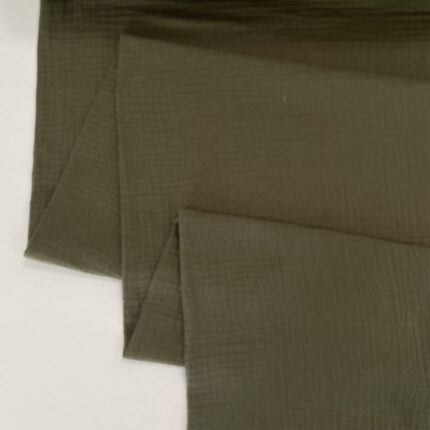 Medvilninis double gauze muslinas Chaki