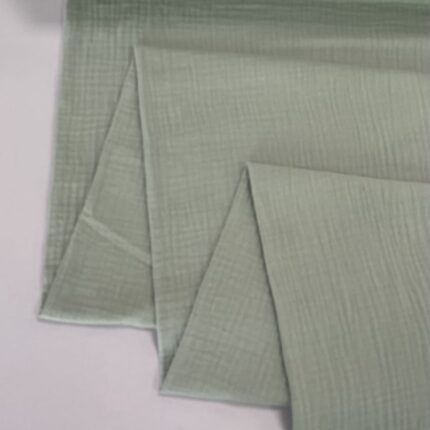 Medvilninis double gauze muslinas Pastelinis chaki