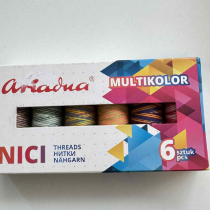 Siuvimo siūlai margi, Ariadna Viga 80, 150m, 6 spalvų pakuotė