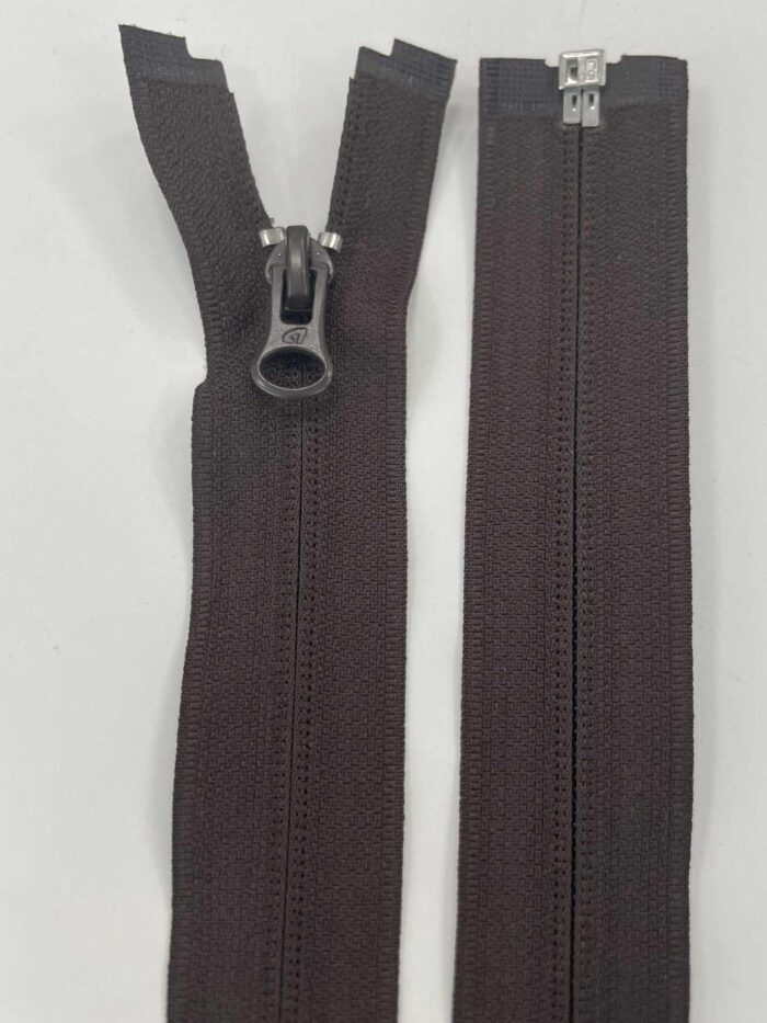 Paslėptas išsegamas užtrauktukas Rudas, 65 cm