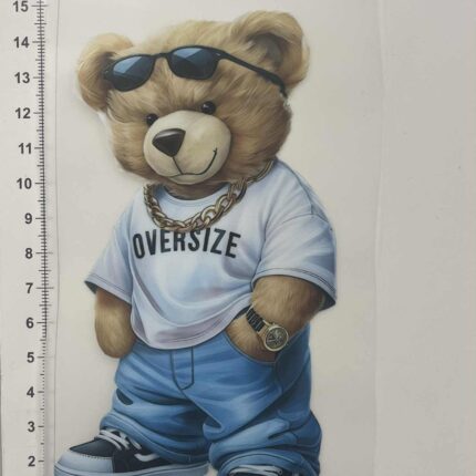 Termoaplikacija Meškiukas Oversize rūbais