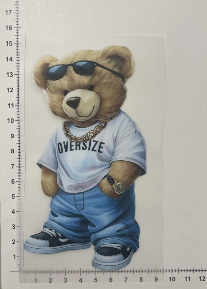 Termoaplikacija Meškiukas Oversize rūbais