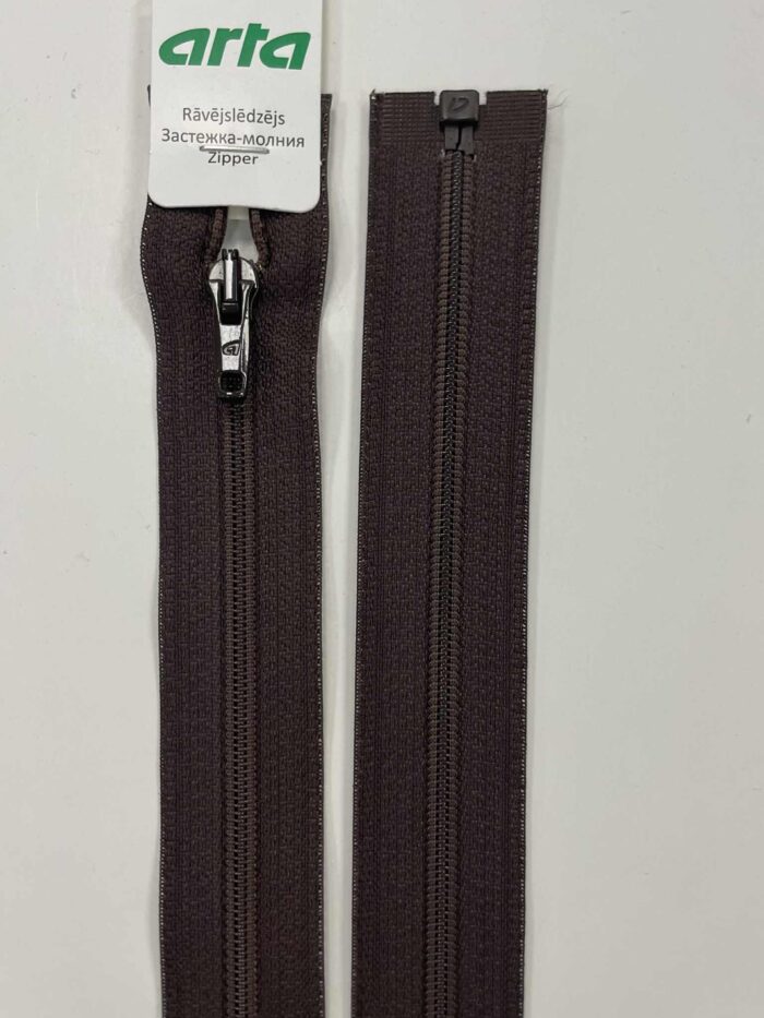 Spiralinis užtrauktukas Rudas, 60 cm