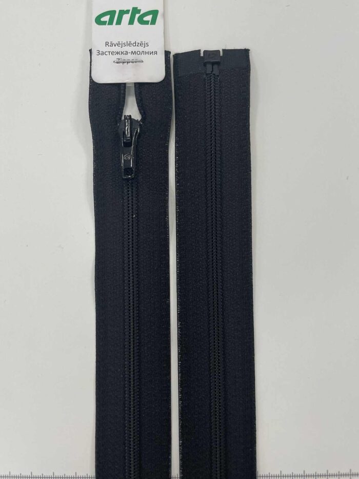 Spiralinis išsegamas užtrauktukas Juodas, 45 cm