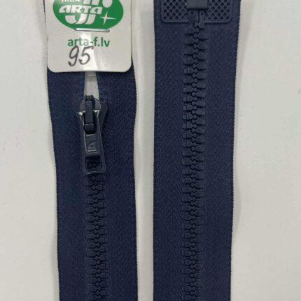 Išsegamas užtrauktukas Tamsiai mėlynas, 95 cm