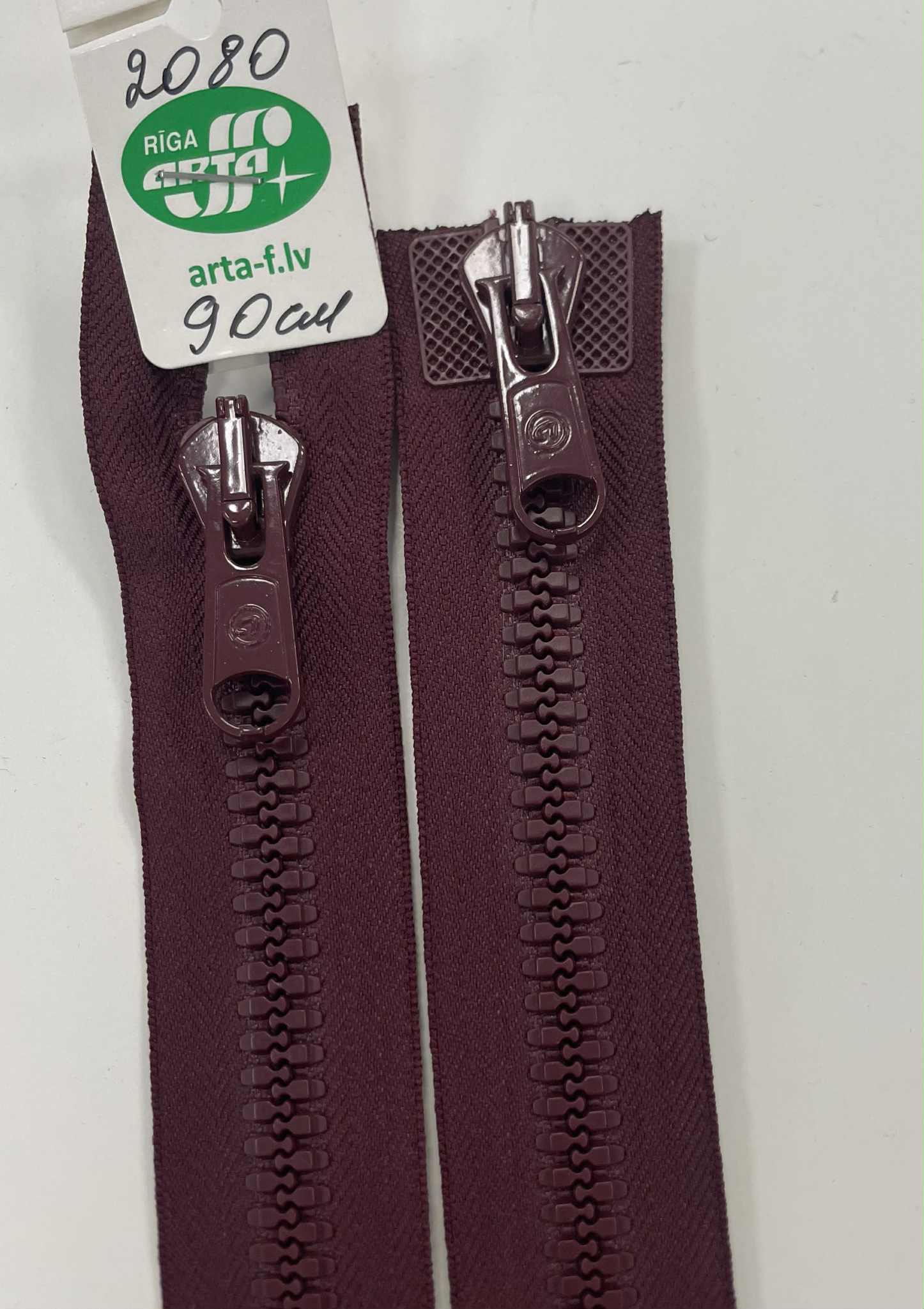 Dvipusis užtrauktukas Bordo, 90 cm Dvipusis užtrauktukas Bordo, 90 cm — siuvimo užtrauktukai | Trys Pelėdos