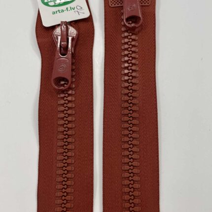 Dvipusis užtrauktukas Plytinis, 70 cm — siuvimo užtrauktukai | Trys Pelėdos