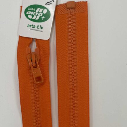 Išsegamas užtrauktukas Oranžinis, 90 cm — siuvimo užtrauktukai | Trys Pelėdos
