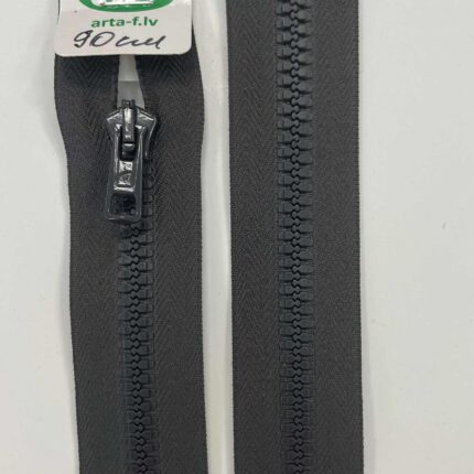 Išsegamas užtrauktukas Pilkas, 90 cm — siuvimo užtrauktukai | Trys Pelėdos