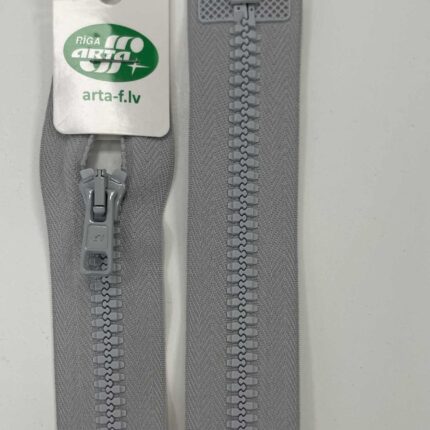 Išsegamas užtrauktukas Sidabrinis, 90 cm — siuvimo užtrauktukai | Trys Pelėdos