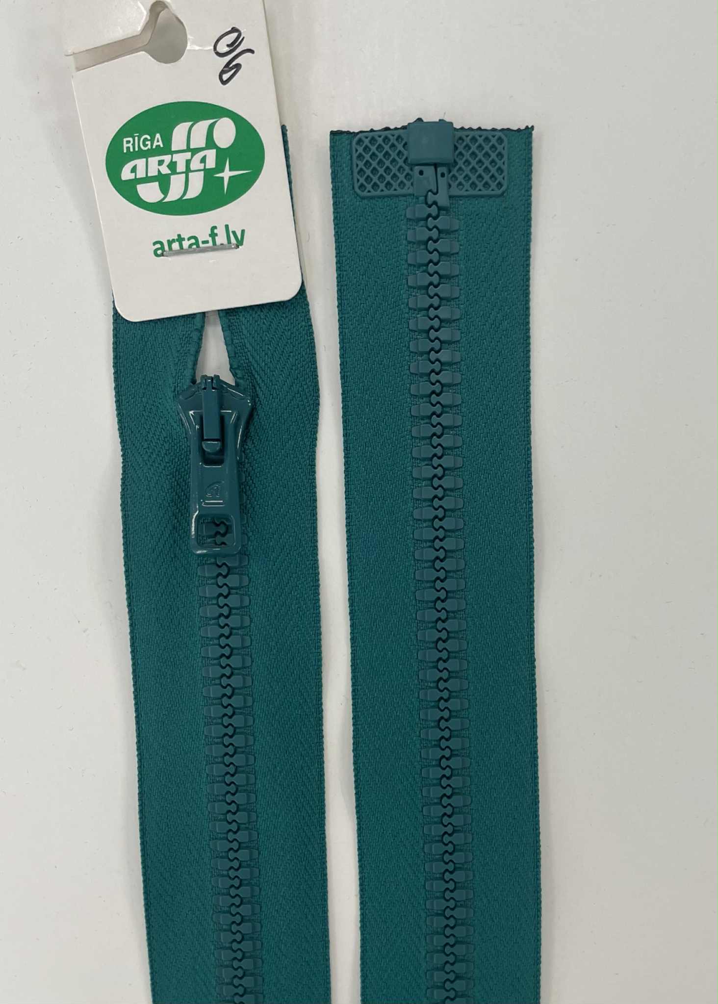 Išsegamas užtrauktukas Žalias, 90 cm — siuvimo užtrauktukai | Trys Pelėdos